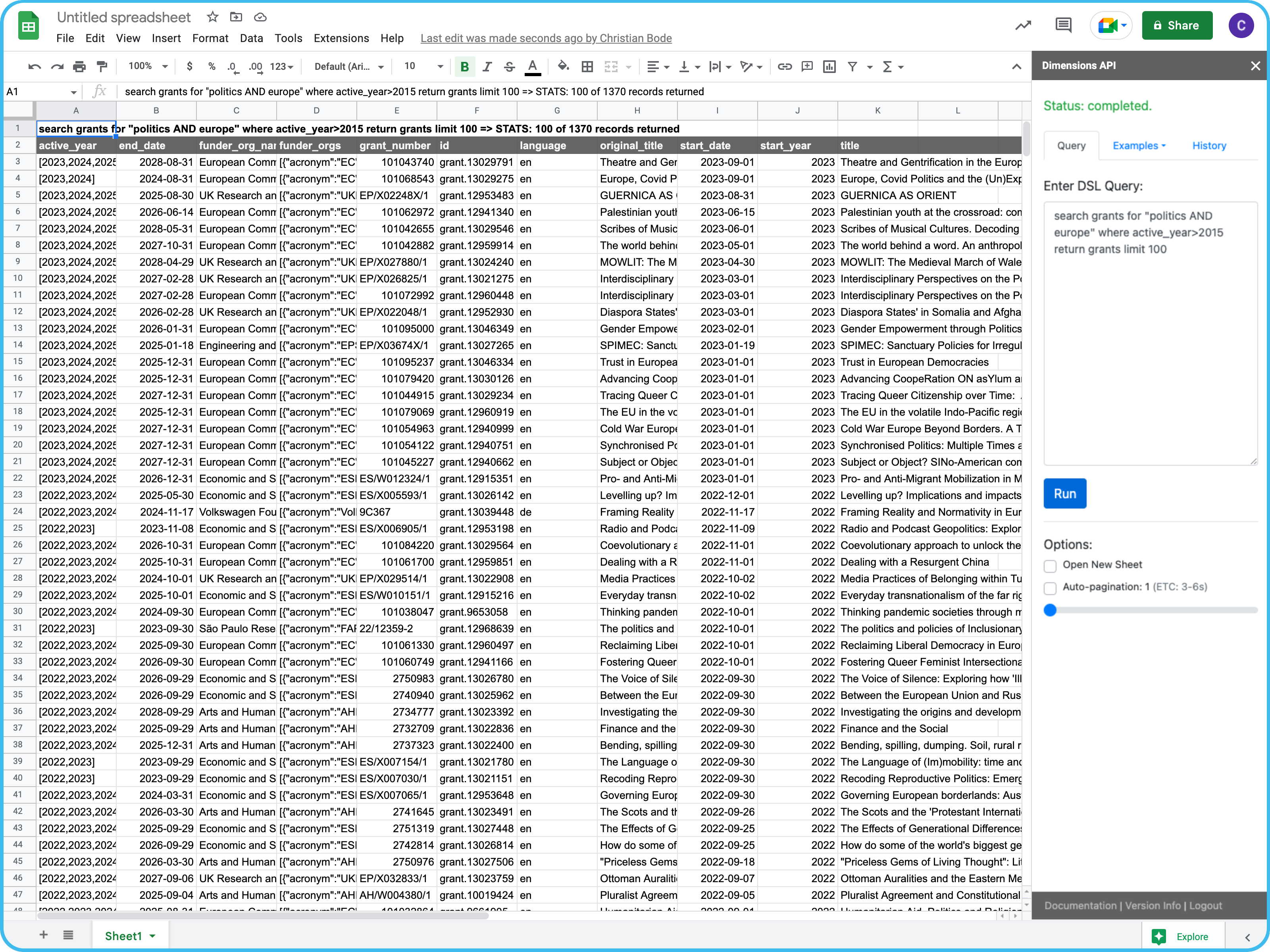 Data API  Google for Developers